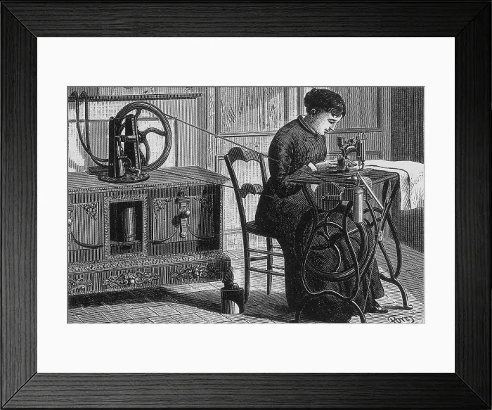 Framed Print : Steam Powered Sewing Machine Framed Print : Steam Powered Sewing Machine