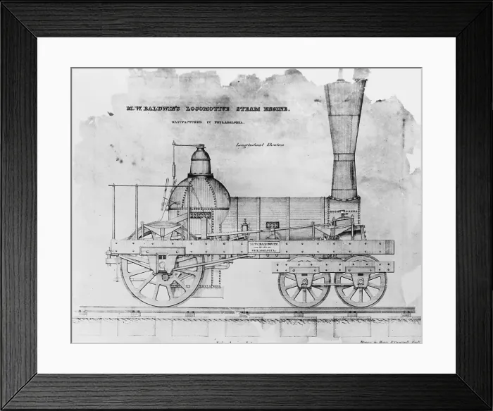 Framed Print : Baldwin Steam Locomotive, 19th Century Framed Print : Baldwin Steam Locomotive, 19th Century