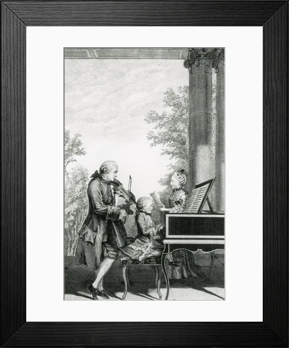 Framed Print : The Mozart Family On Tour, 1763 Framed Print : The Mozart Family On Tour, 1763