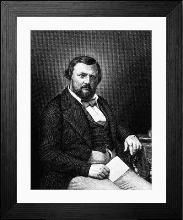 Framed Print : Karl Vogt, German Natural Scientist