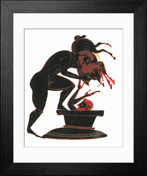 Framed Print : Heracles (Roman: Hercules). Heracles, famous for his strength, was a demigod, son of Zeus