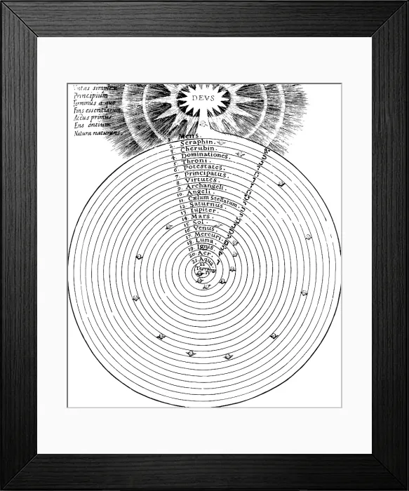 Framed Print : Aristotlelian and Christian Cosmologies Merge Framed Print : Aristotlelian and Christian Cosmologies Merge