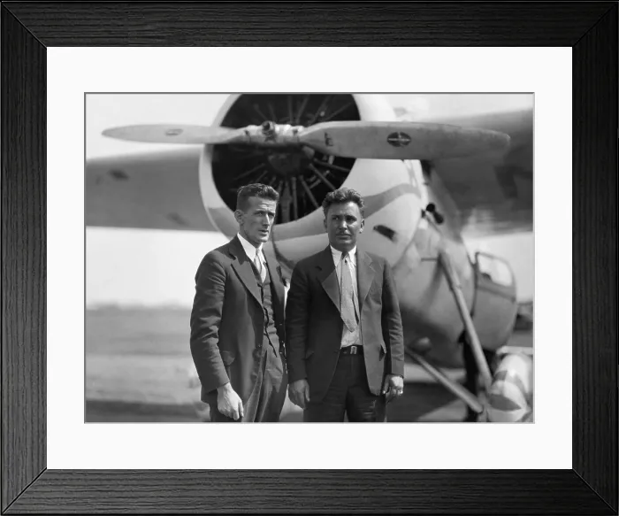 Framed Print : Gatty and Post, American Aviators