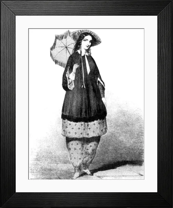 Framed Print : Amelia Bloomer, American Activist Framed Print : Amelia Bloomer, American Activist