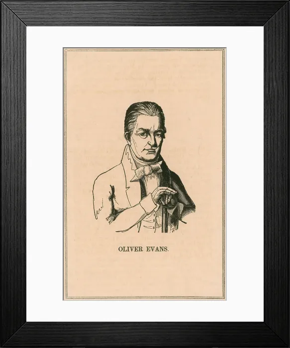 Framed Print : Oliver Evans, American Inventor Framed Print : Oliver Evans, American Inventor