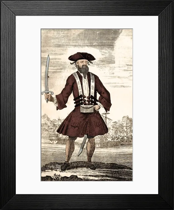 Framed Print : Blackbeard, Edward Teach, English Pirate Framed Print : Blackbeard, Edward Teach, English Pirate