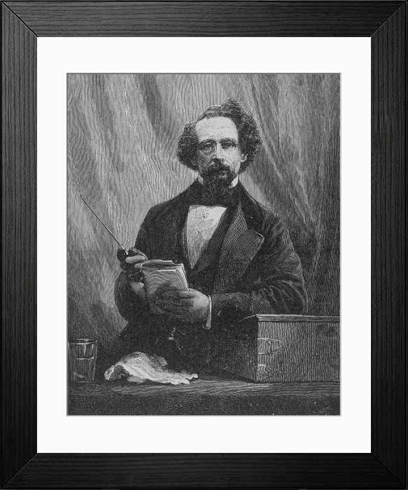Framed Print : Charles Dickens, English Author