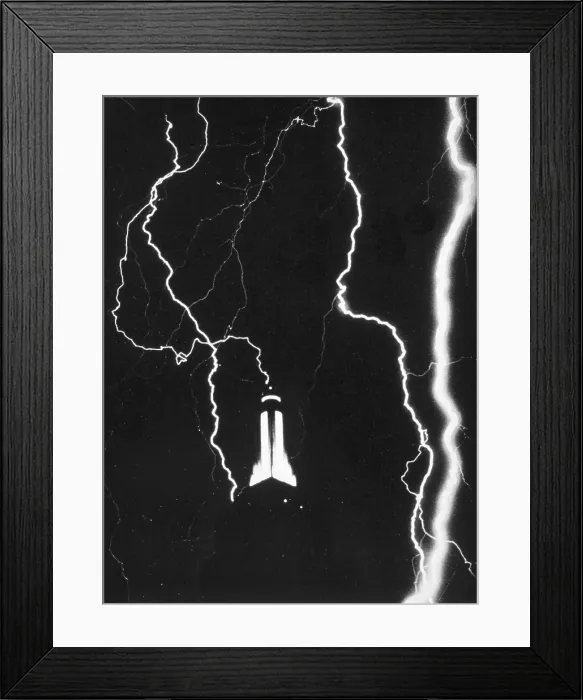 Framed Print : Lightning Strikes Empire State Building, 1934 Framed Print : Lightning Strikes Empire State Building, 1934