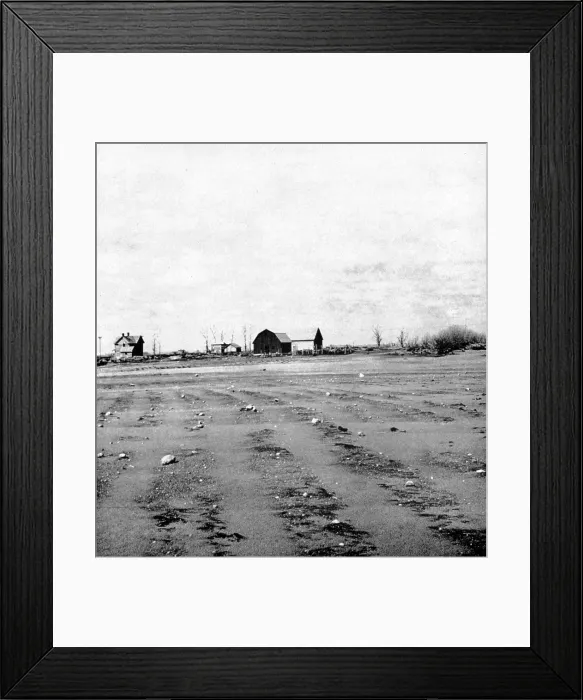 Framed Print : Blown Out Field in South Dakota, Dust Bowl, 1935 Framed Print : Blown Out Field in South Dakota, Dust Bowl, 1935