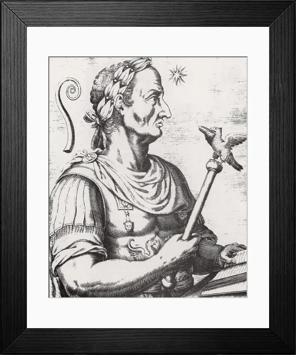 Framed Print : Julius Caesar, Roman General and Statesman Framed Print : Julius Caesar, Roman General and Statesman