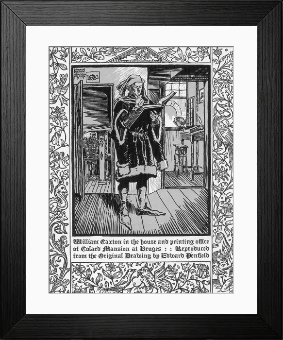 Framed Print : William Caxton, English Printer Framed Print : William Caxton, English Printer