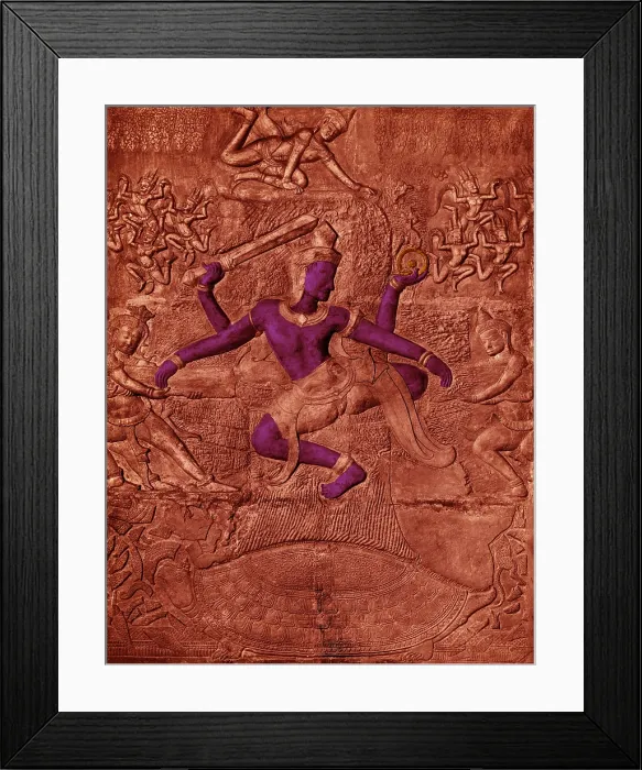 Framed Print : Vishnu and Doctor Dhanvantari Framed Print : Vishnu and Doctor Dhanvantari