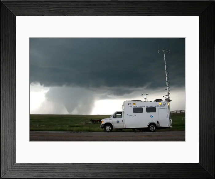 Framed Print : Tornado, VORTEX2 Field Command Vehicle Framed Print : Tornado, VORTEX2 Field Command Vehicle