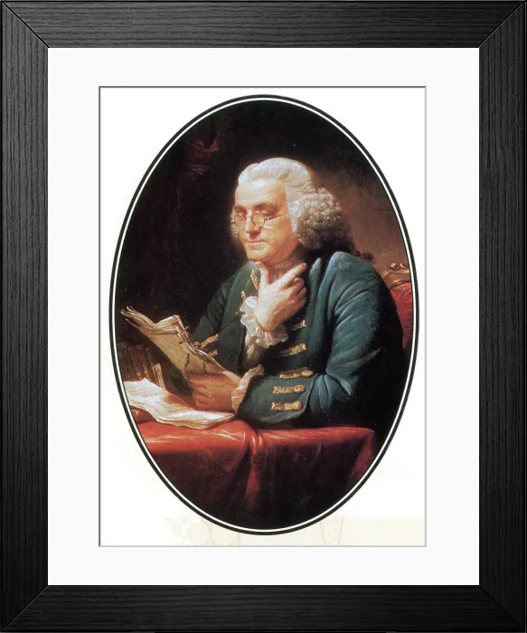Framed Print : Benjamin Franklin, American Polymath Framed Print : Benjamin Franklin, American Polymath