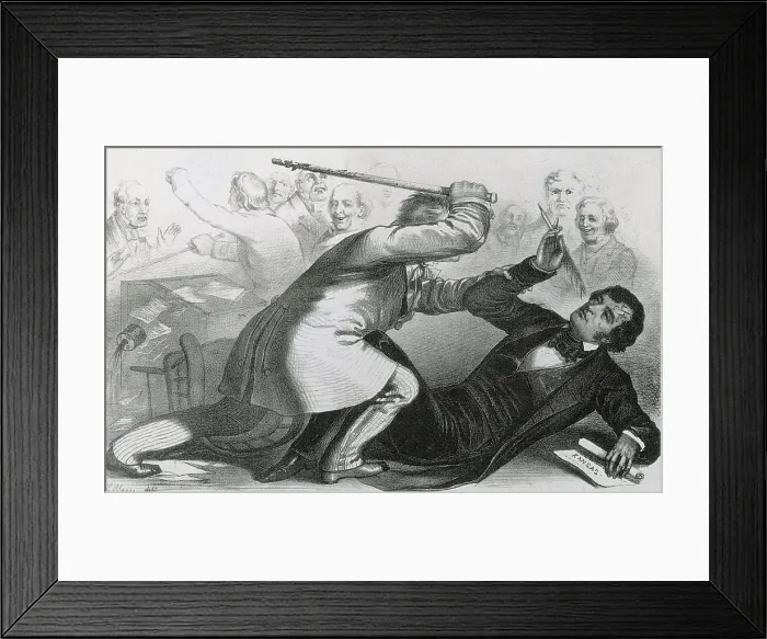 Framed Print : Charles Sumner Attacked by Andrew Butler Framed Print : Charles Sumner Attacked by Andrew Butler