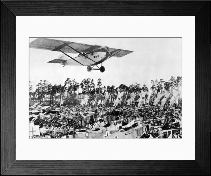 Framed Print : WWI, Post-War Germany, Airplane Cemetery