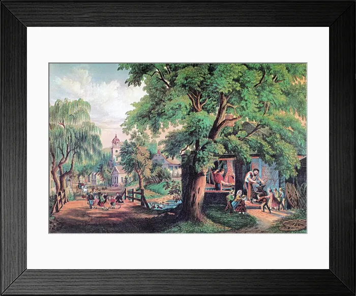 Framed Print : Village Blacksmith, 19th Century Framed Print : Village Blacksmith, 19th Century