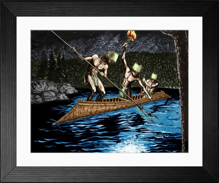 Framed Print : Shuswap Night Fishing, Canada Framed Print : Shuswap Night Fishing, Canada