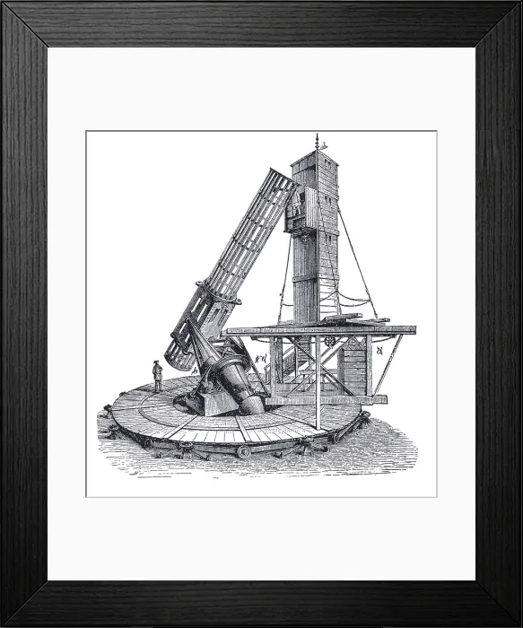 Framed Print : William Lassell, 48-inch Telescope, 1855