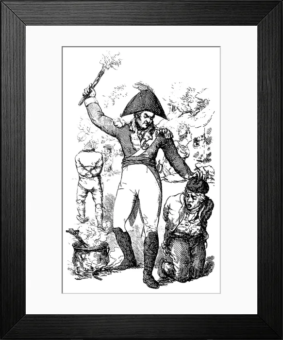 Framed Print : Irish Rebellion of 1798, Pitchcapping Torture Framed Print : Irish Rebellion of 1798, Pitchcapping Torture