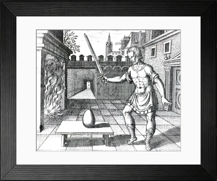 Framed Print : Take An Egg and Smite It With A Fiery Sword, 1617 Framed Print : Take An Egg and Smite It With A Fiery Sword, 1617