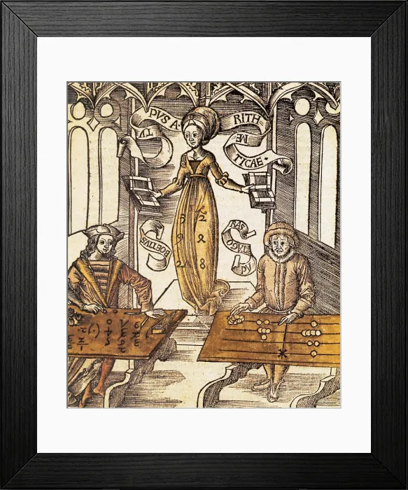 Framed Print : Algorithms Triumphing over Abacus Framed Print : Algorithms Triumphing over Abacus