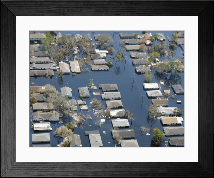 Framed Print : Hurricane Katrina Damage