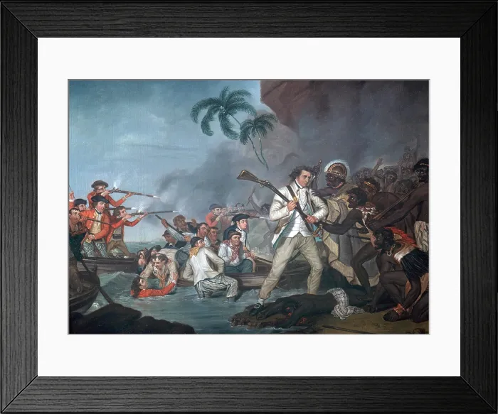 Framed Print : Death of Captain James Cook, 1779 Framed Print : Death of Captain James Cook, 1779