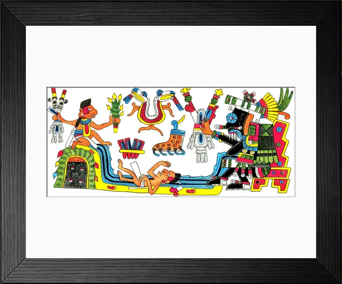 Framed Print : Tlaloc, Aztec God of Rain, 15th century Framed Print : Tlaloc, Aztec God of Rain, 15th century