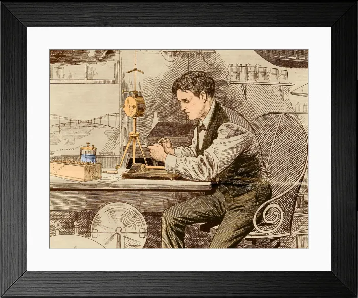 Framed Print : Thomas Edison, American inventor