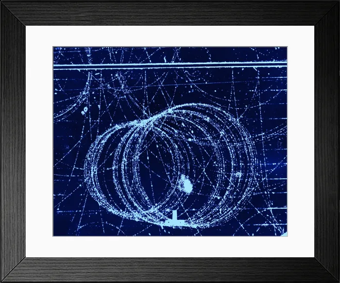 Framed Print : Cloud Chamber Event, Electron and Positron
