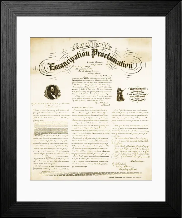 Framed Print : Emancipation Proclamation