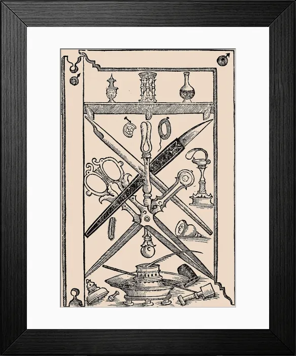 Framed Print : Palatino's Writing Implements, 1540 Framed Print : Palatino's Writing Implements, 1540