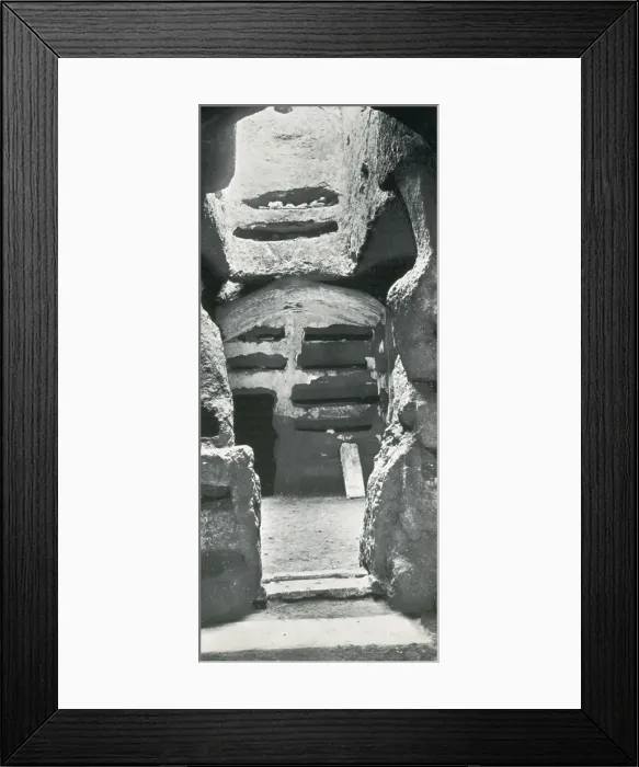 Framed Print : Catacombs. Ancient catacombs. Catacombs are man-made subterranean passageways