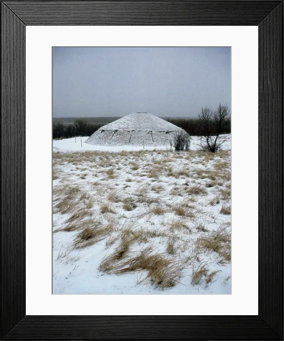 Framed Print : Replica of Native American Earthen Lodge Framed Print : Replica of Native American Earthen Lodge