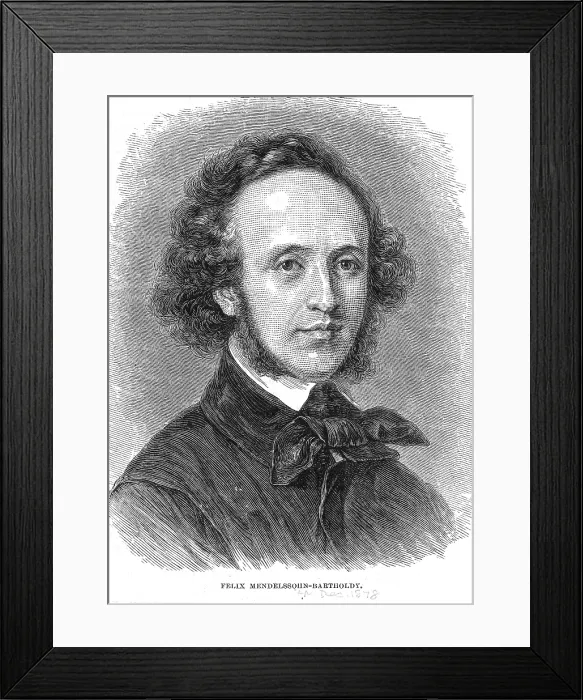 Framed Print : Felix Mendelssohn, German Composer Framed Print : Felix Mendelssohn, German Composer