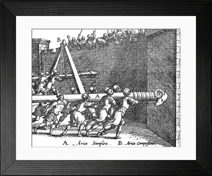 Framed Print : Battering Rams, Ancient Roman Warfare Framed Print : Battering Rams, Ancient Roman Warfare