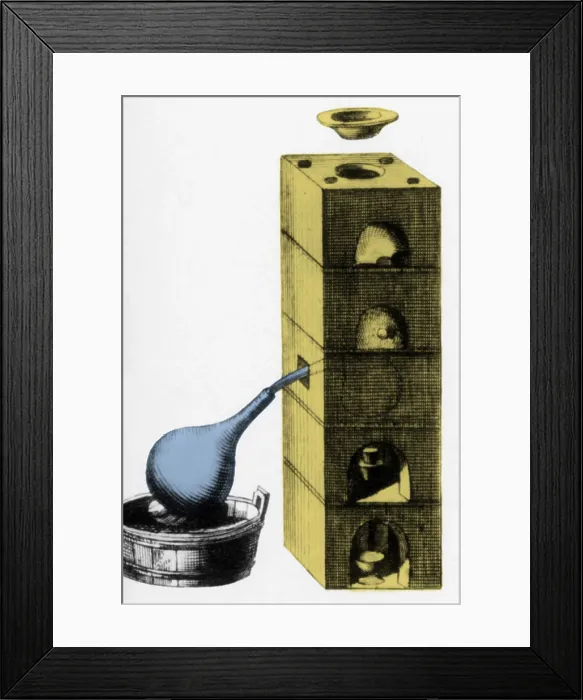 Framed Print : Distillation, Alembic, 18th Century Framed Print : Distillation, Alembic, 18th Century