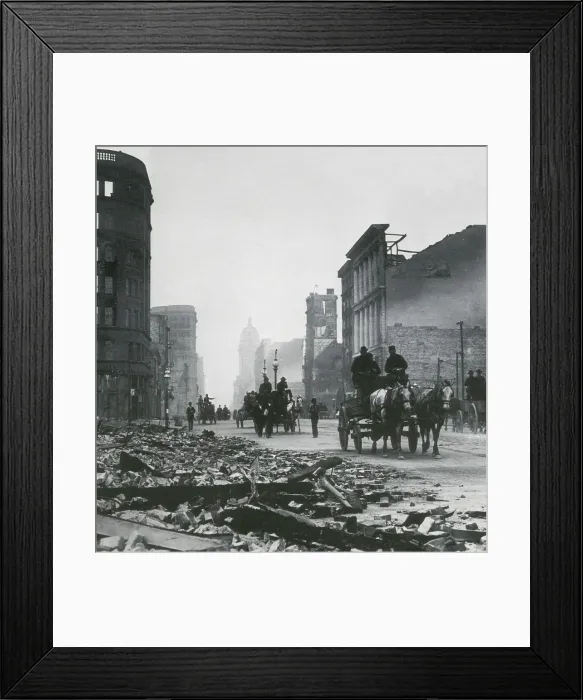 Framed Print : San Francisco Earthquake, 1906