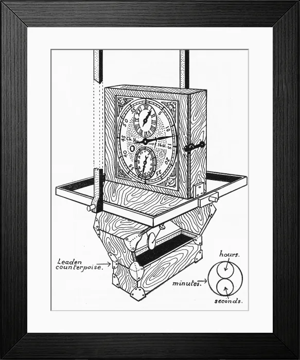 Framed Print : Christiaan Huygens Marine Clock Framed Print : Christiaan Huygens Marine Clock