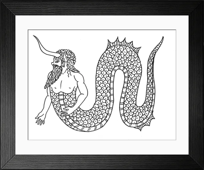 Framed Print : Merman, Legendary Creature Framed Print : Merman, Legendary Creature