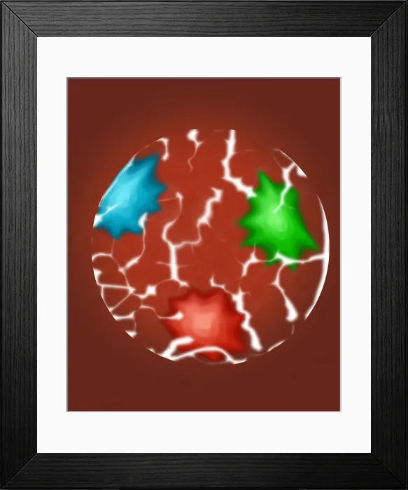 Framed Print : Quarks, Illustration Framed Print : Quarks, Illustration