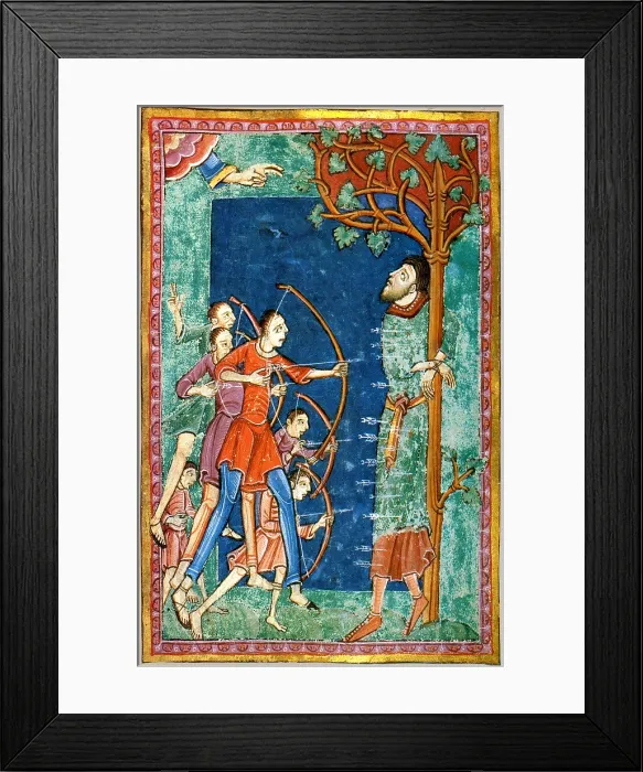 Framed Print : Edmund the Martyr, King of East Anglia Framed Print : Edmund the Martyr, King of East Anglia