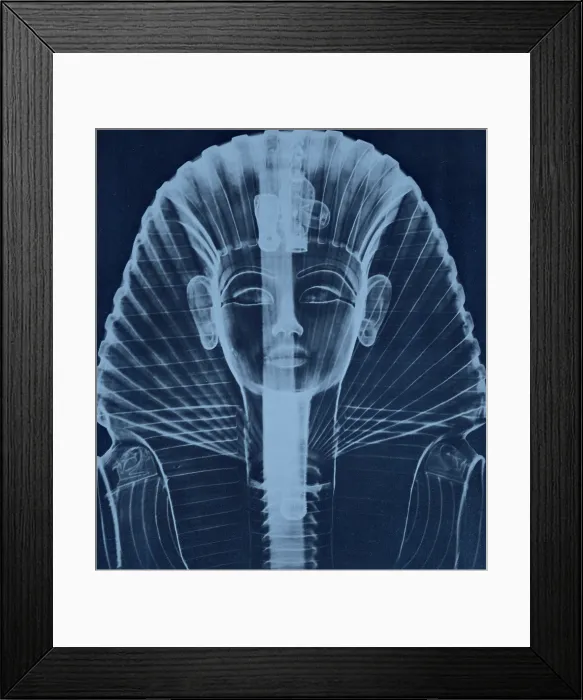 Framed Print : X-ray of the Egyptian Mask of Tut