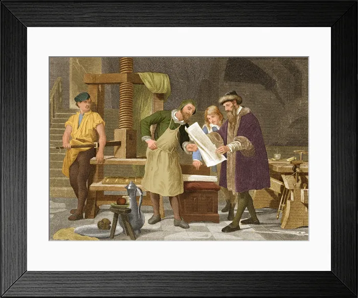 Framed Print : Johannes Gutenberg, German Publisher Framed Print : Johannes Gutenberg, German Publisher