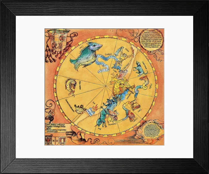 Framed Print : Durer Star Map, 1515 Framed Print : Durer Star Map, 1515