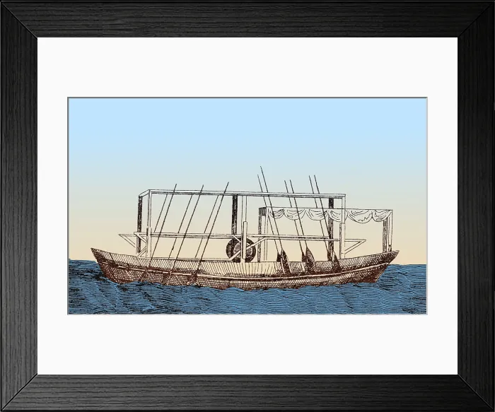 Framed Print : Fitch Steamboat, 1790