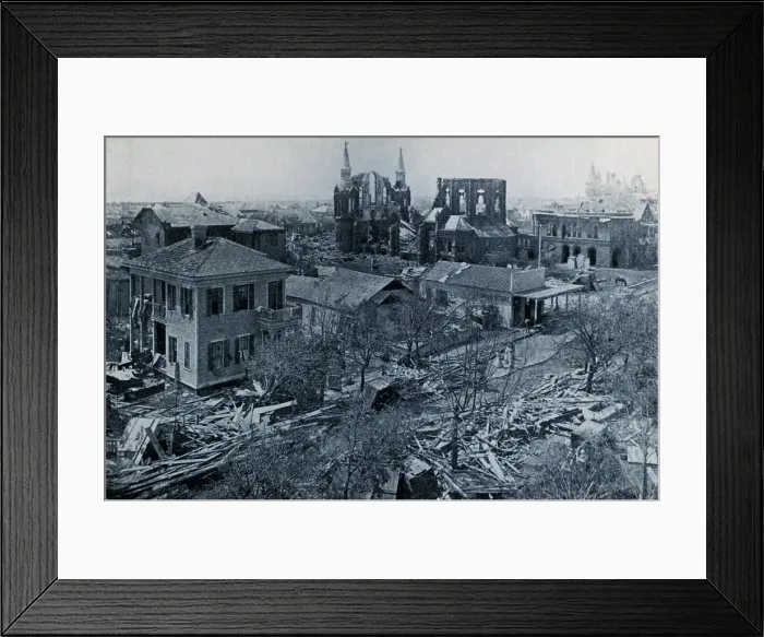 Framed Print : Great Galveston Hurricane, Aftermath, 1900