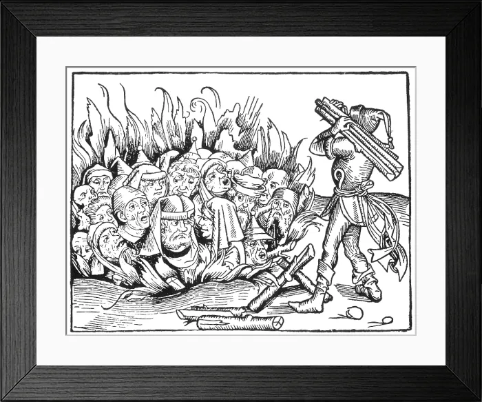 Framed Print : Spanish Inquisition, Burned Alive Framed Print : Spanish Inquisition, Burned Alive