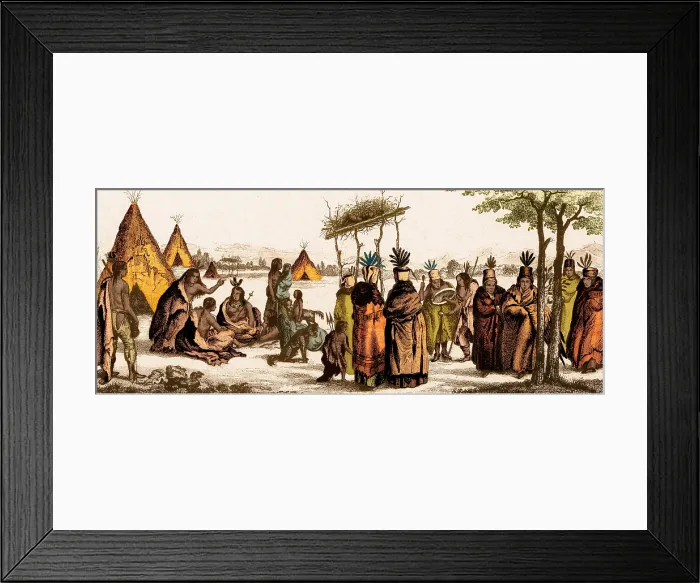 Framed Print : Native American Life, 19th Century Framed Print : Native American Life, 19th Century